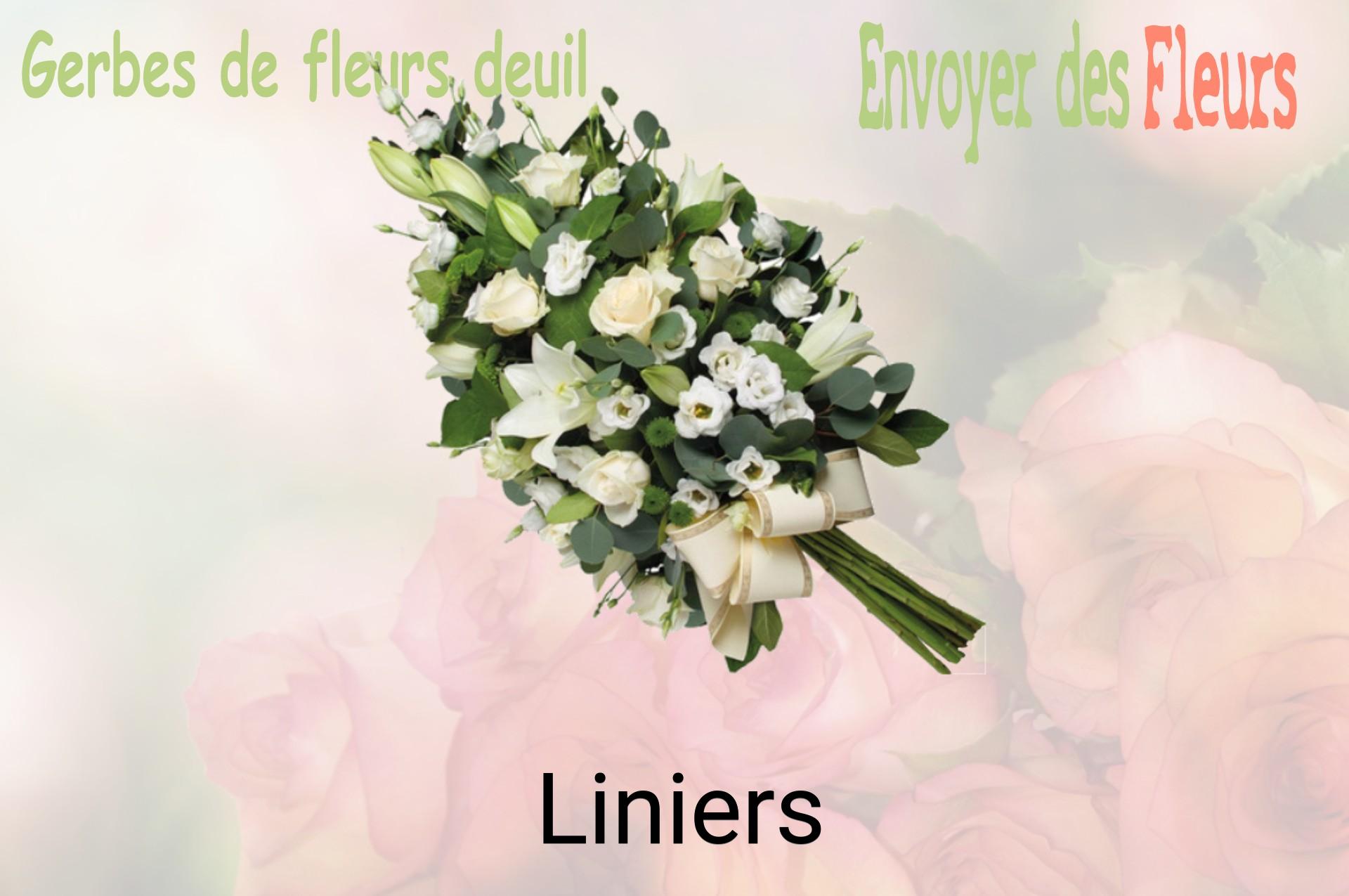 Gerbe de fleurs de deuil livrée à Liniers